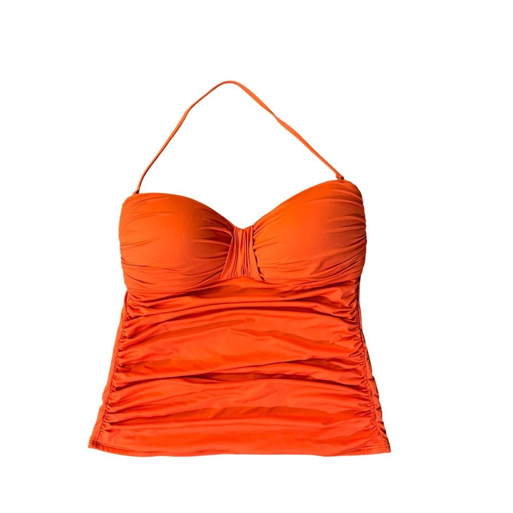 La Blanca Tankini Top Swimsuit Womens 12 Used Orange - Picture 3 of 13